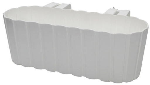 Planters Pride Urbo 38cm Recycled Plastic Window Flower Box, White/Stone Grey