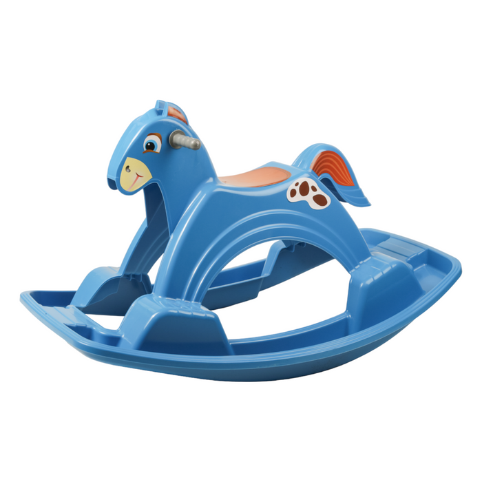 Tots World Rocking Horse in Blue Lightweight Indoor/Outdoor Kids G Tots World Rocking Horse in Blue Lightweight Indoor/Outdoor Kids G