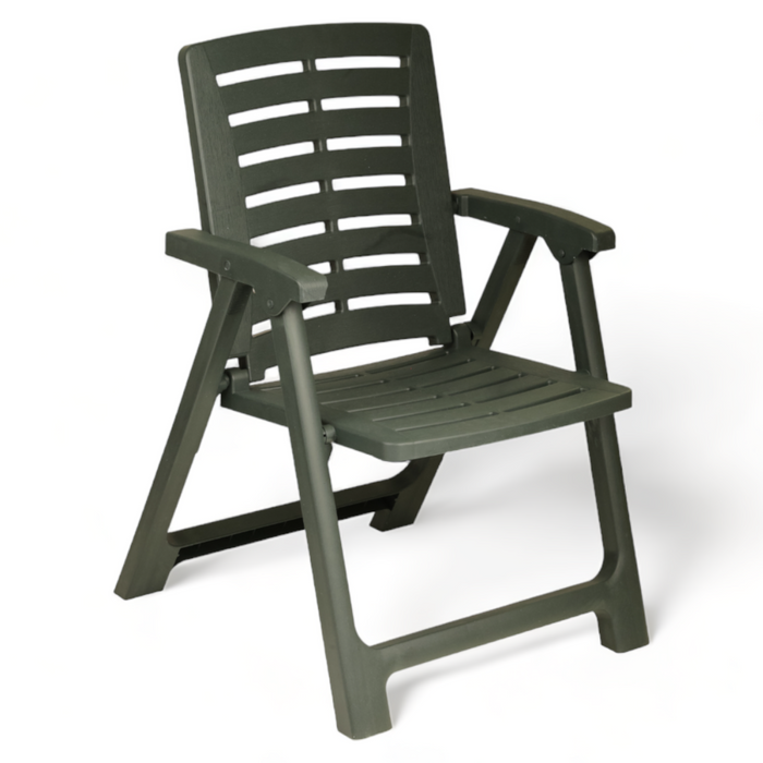 Sunlit Haven 'Rexi' Folding Garden Chair with Arms in Green