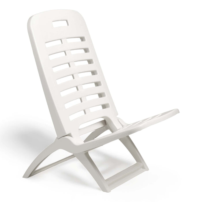 Sunlit Haven 'Crimdon' Folding Beach Chair in White
