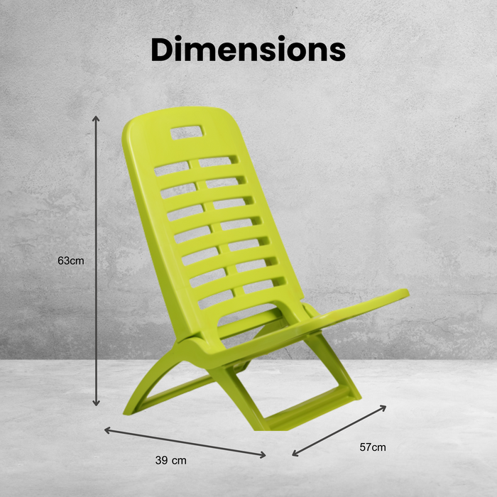 Sunlit Haven 'Crimdon' Folding Beach Chair in Green