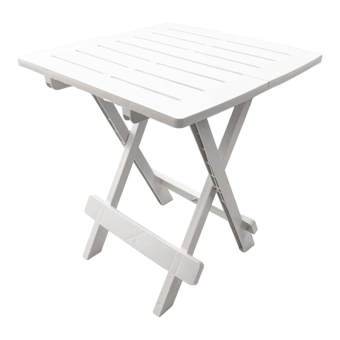 Sunlit Haven 'Adige' Folding Camping Table in White - Lightweight, Compact & Sturdy Plastic Table