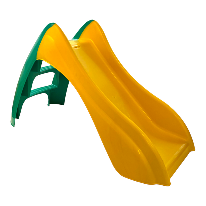 Tots World Slide in Yellow/Green | Children's Plastic Toy, Outdoor Kids, Durable