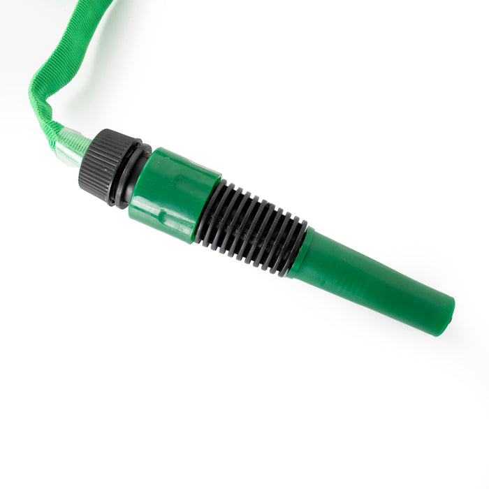 OSG 50ft/15m Expanding Roll Flat Hose with Tap Connector & Nozzle, Green