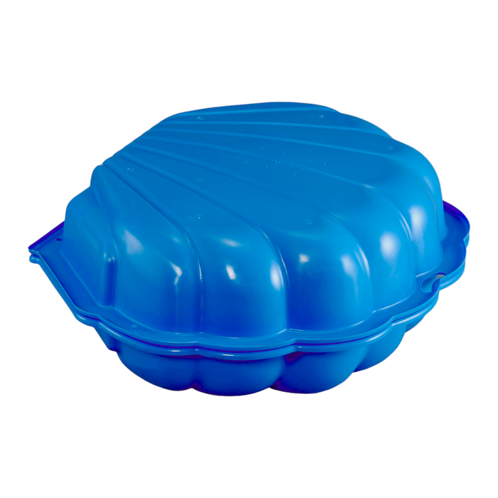 Tots World 'Little Explorers' Shell Sandpit in Blue - Dual-Use Sand & Water Play Pit