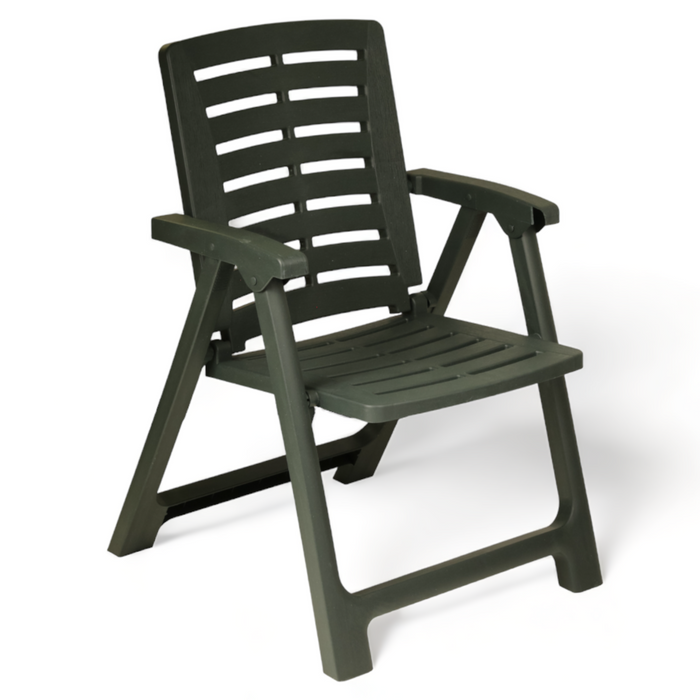 Sunlit Haven 'Rexi' Folding Garden Chair with Arms in Green