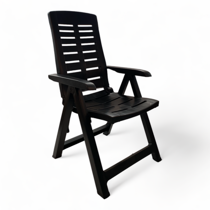 Sunlit Haven 'Yuma' Folding Garden Chair with Arms in Anthracite