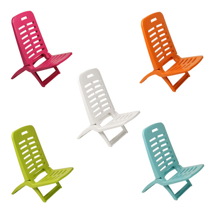 Sunlit Haven Crimdon Folding Beach Chair in White Our Small Garden