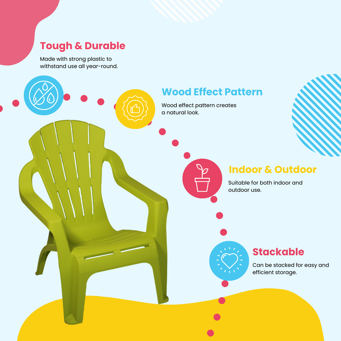 Tots World Children's Chair | Kids Stackable, Light, Durable, Indoor & Outdoor