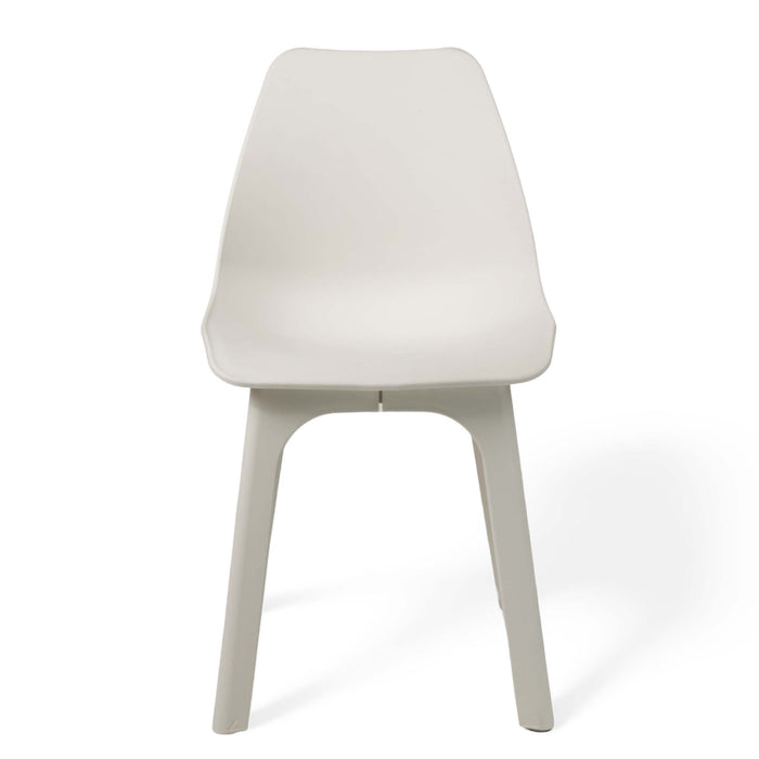 Set of 2 Sunlit Haven Eolo Plastic Chairs in White