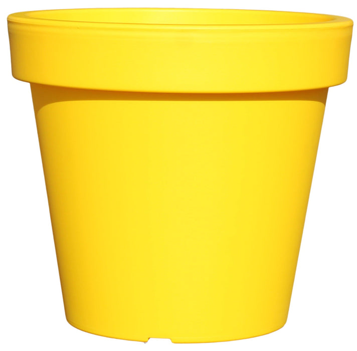 Planters Pride Aura 47.5cm Large Plastic Plant Pot Yellow/Orange 70L Planter