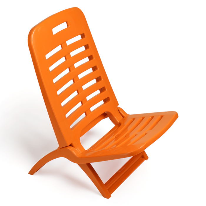 Sunlit Haven 'Crimdon' Folding Beach Chair in Orange