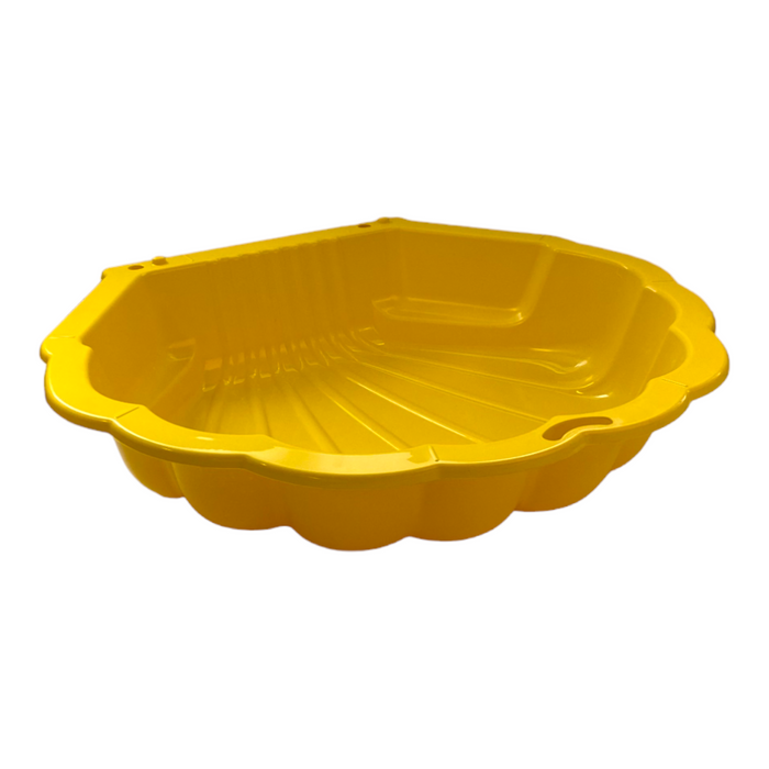 Tots World Double Shell Sandpit in Yellow | Multi-Use Sand & Water Play Pit