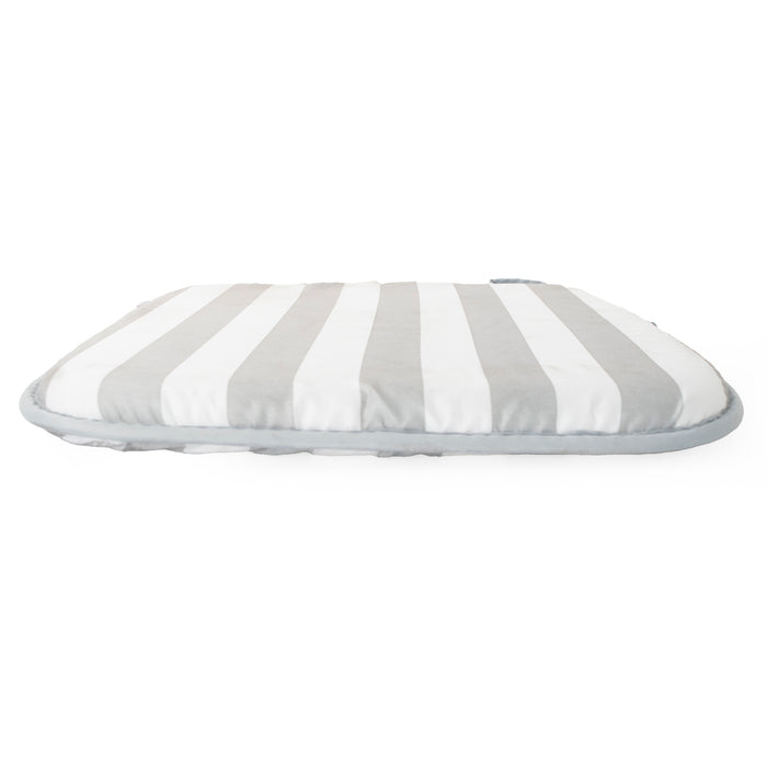 Sunlit Haven 39x39cm Outdoor Cushions for Chairs, Grey & White Striped Chair Pad