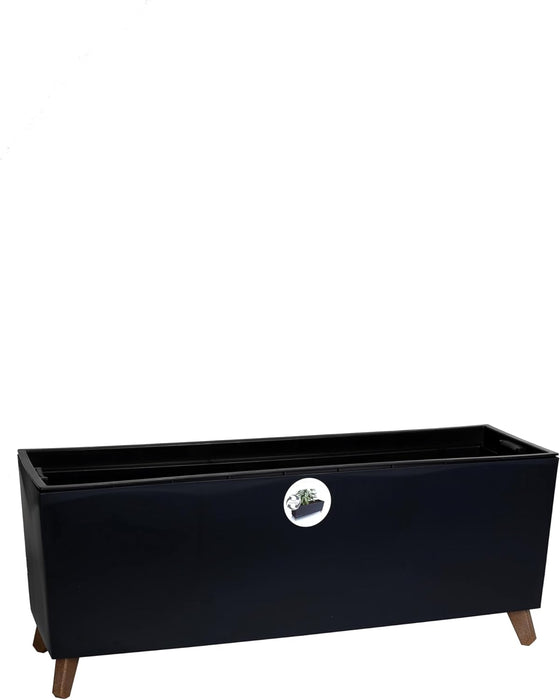 Planters Pride Quadro 77cm Raised Rectangular Plastic Planter, 27L Self-Watering