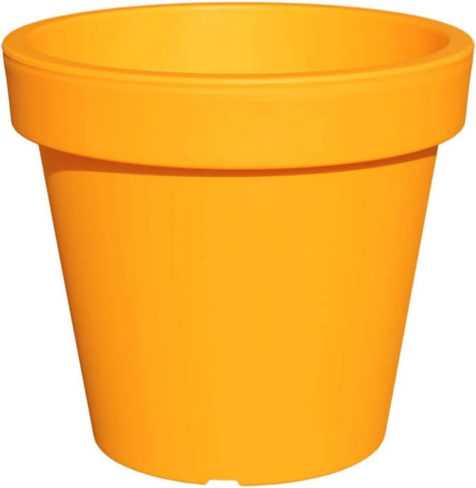 Planters Pride Aura 47.5cm ⌀ Large Plastic Plant Pot Orange 43cm Tall