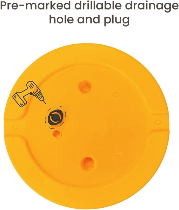 Planters Pride Aura 47.5cm Large Plastic Plant Pot Yellow/Orange 70L Planter