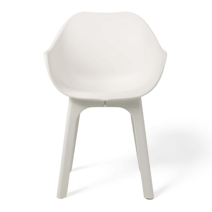 Sunlit Haven Ghibli Plastic Arm Chair Set of 2, White