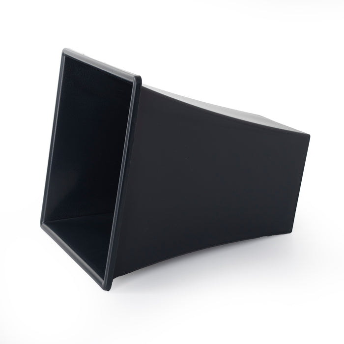 Wham 31.5cm Tall Square Planter, Black | Flared Large Plastic Garden Planter