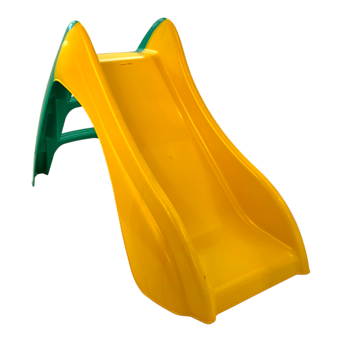 Tots World Slide in Yellow/Green | Children's Plastic Toy, Outdoor Kids, Durable