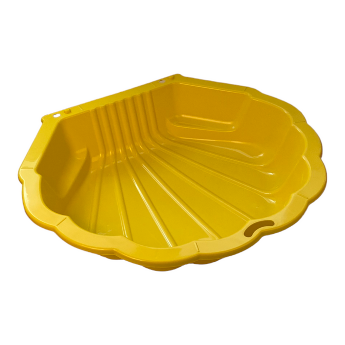 Tots World Double Shell Sandpit in Yellow | Multi-Use Sand & Water Play Pit