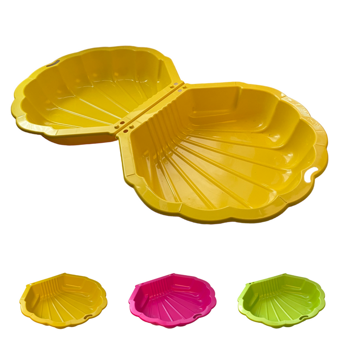 Tots World Double Shell Sandpit in Yellow Multi-Use Sand Water