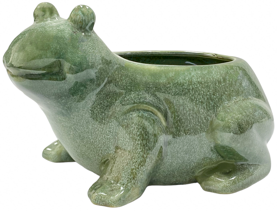 Frog Flower Pot Plant Pot Ceramic Animal Shape Planter Home Garden Ornament