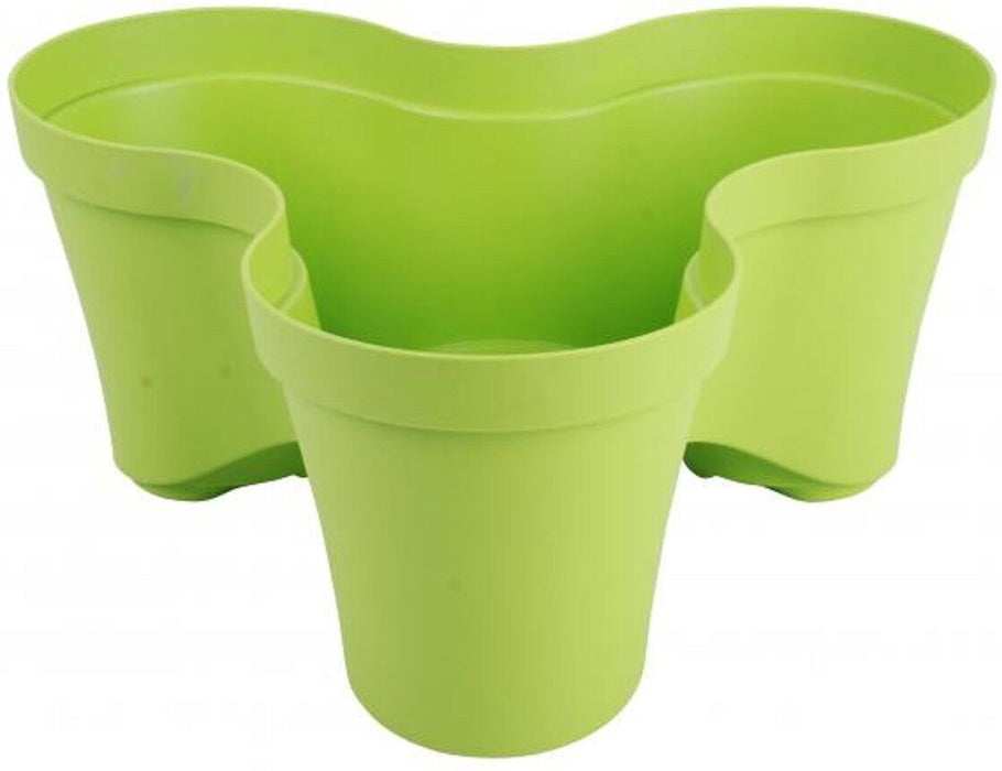 Large Stackable Planters Trio Shape In bright Colours Pink Green Grey Taupe