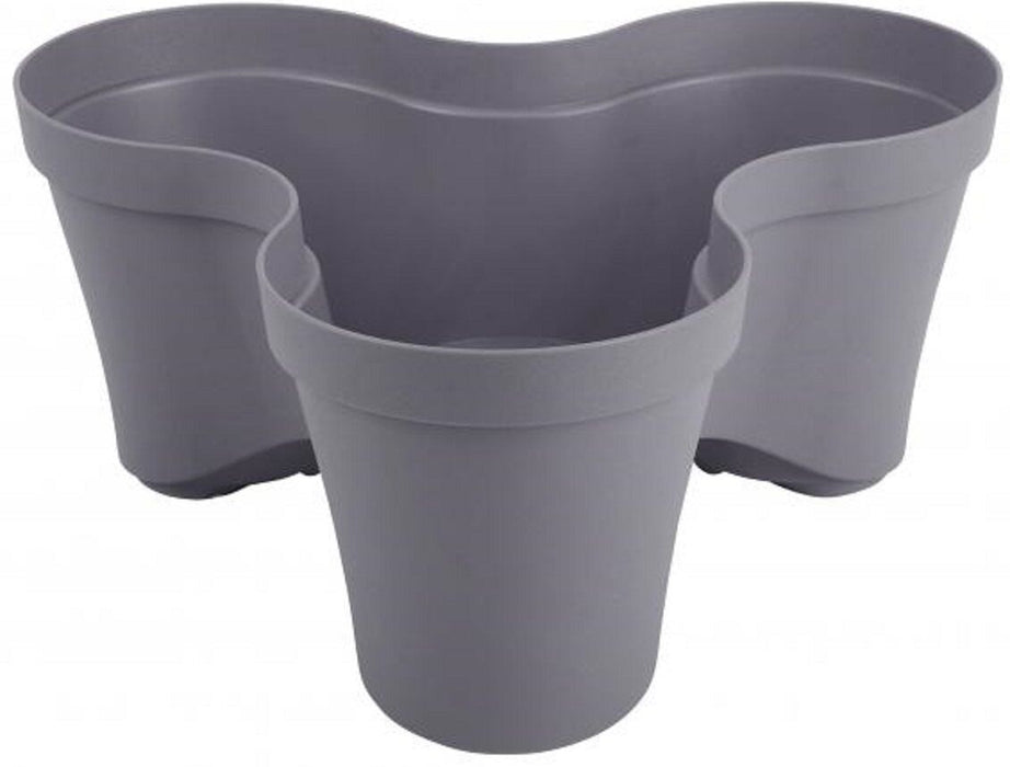 Large Stackable Planters Trio Shape In bright Colours Pink Green Grey Taupe