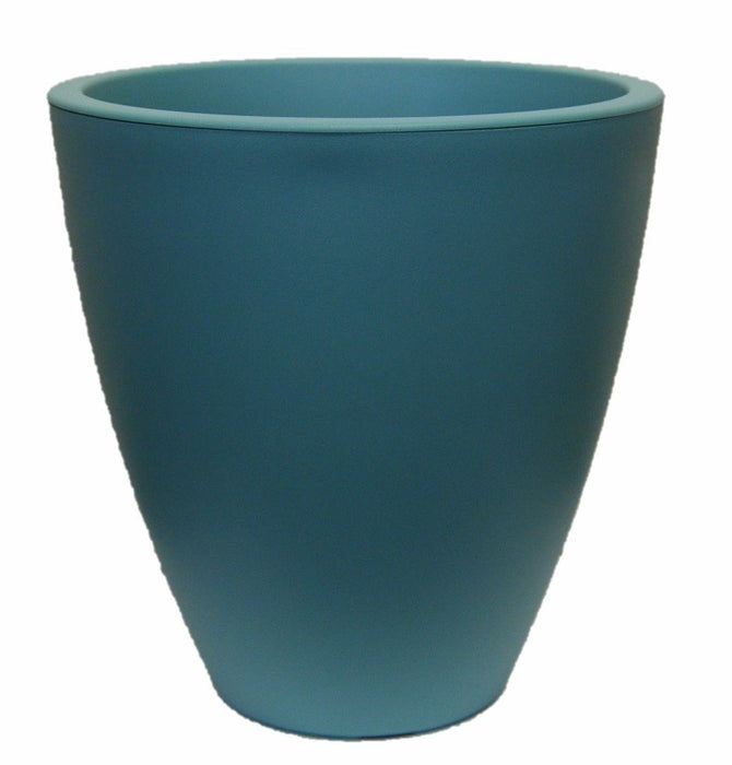 Tall Round Windowsill Plant Pots Planters Light Blue White Blue Beige 29 cm