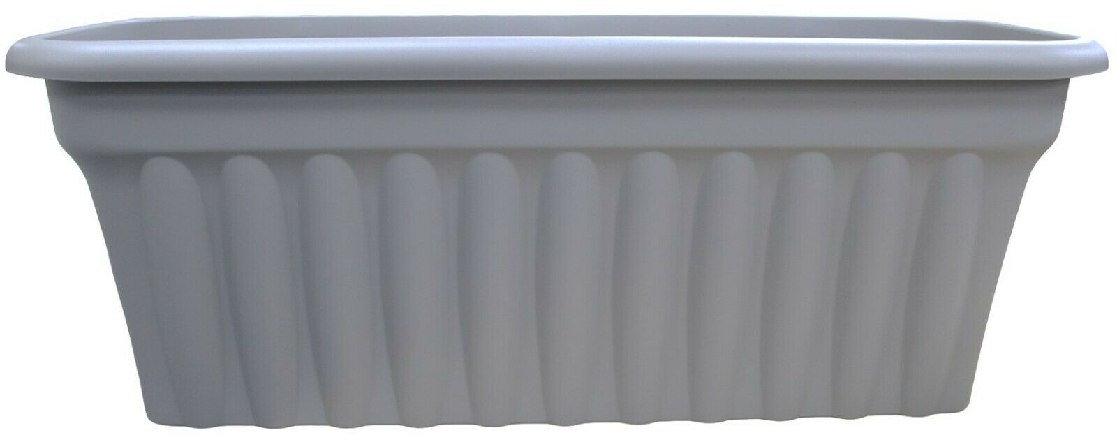80cm Long Rectangular Upcycled Grey Plastic 72L Trough Plant Pot for G ...