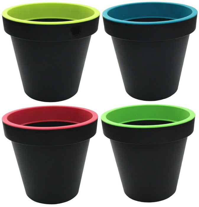 Bright Coloured Flower Plant Pots Indoor Outdoor Planters Garden / Patio Use