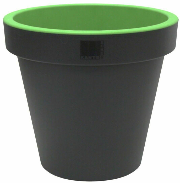 Bright Colour Round Planter 35cm Green Barrel Planter Plant Pot Indoor & Outdoor