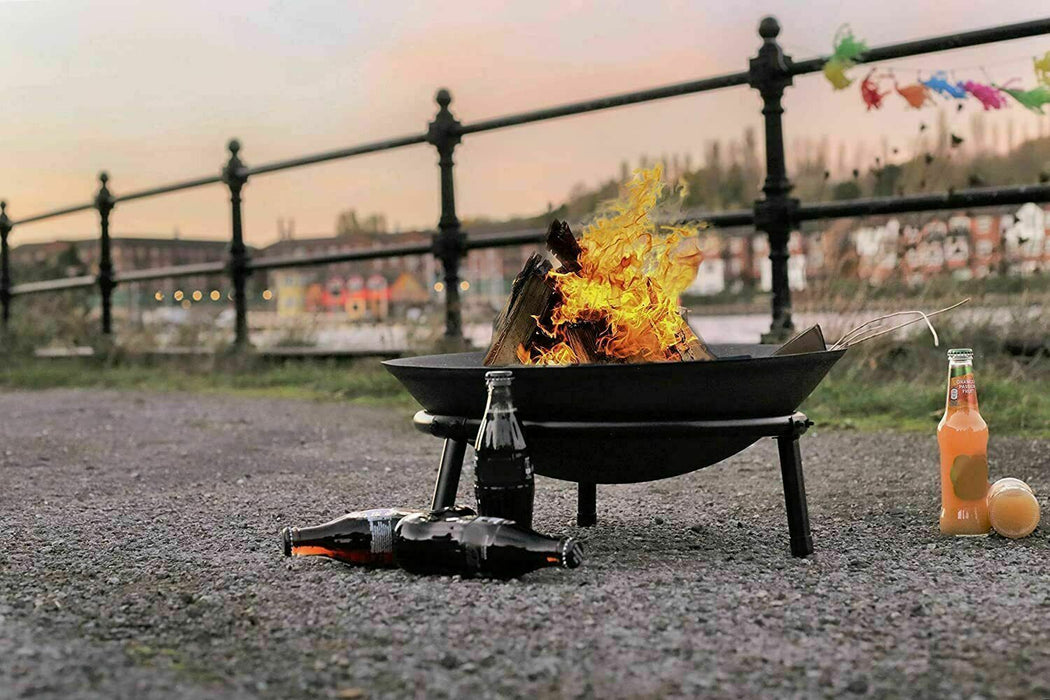 100 x Cast Iron Fire Pit Outdoor Garden Heater Wood Charcoal Fire Bowl - Bulk