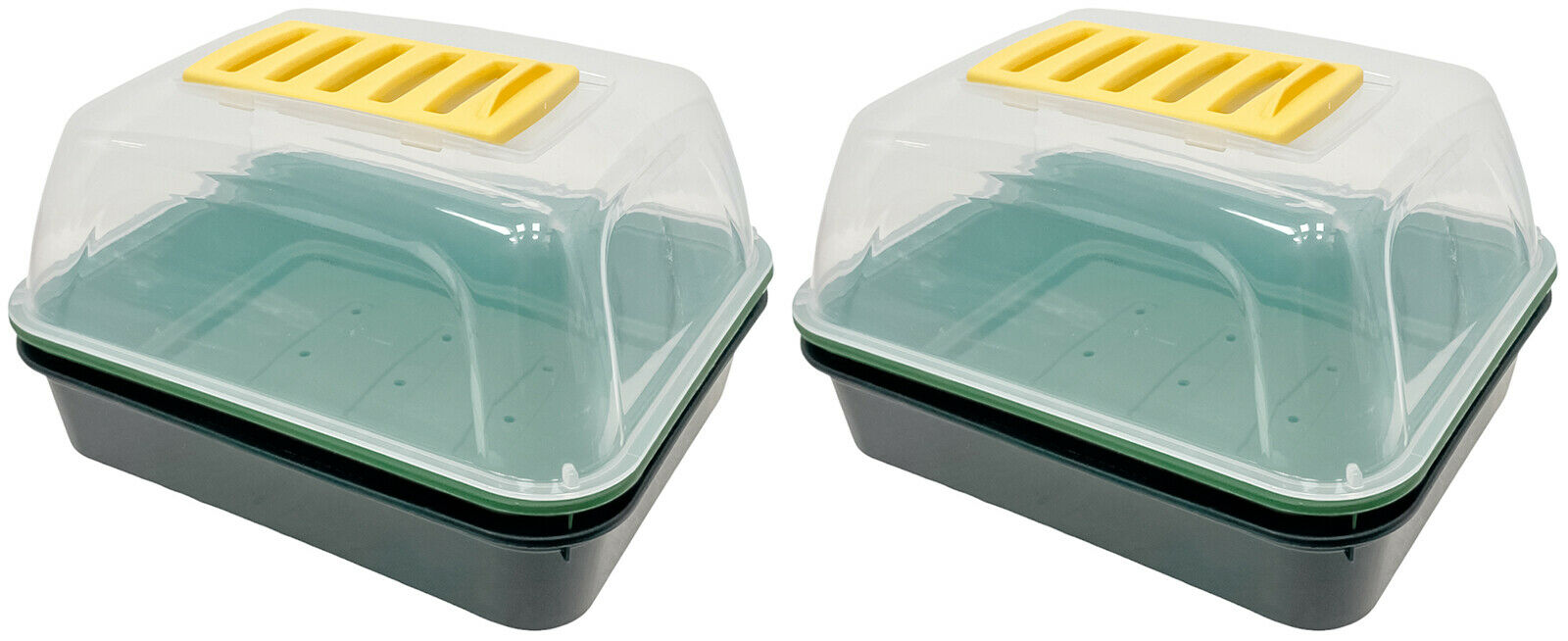 2x Small Plant Propagator Set Shatter Resistant Lid Seed Germination Plant Grow