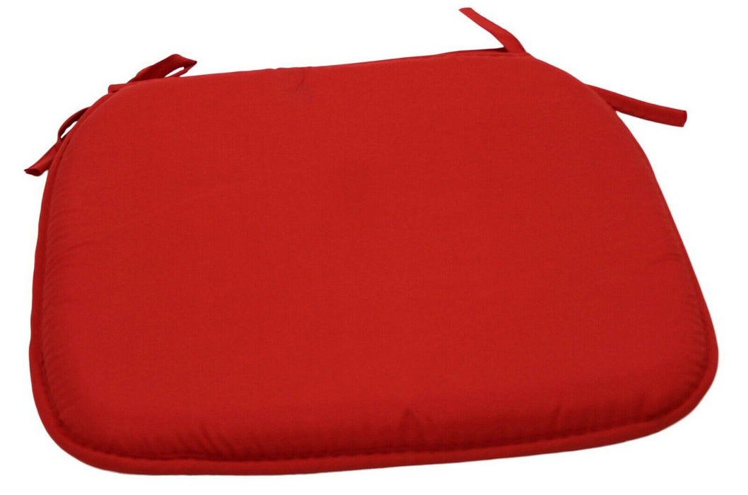 Garden Chair Cushions Seat Pads Tie On 40cm x 40cm Red Cushions