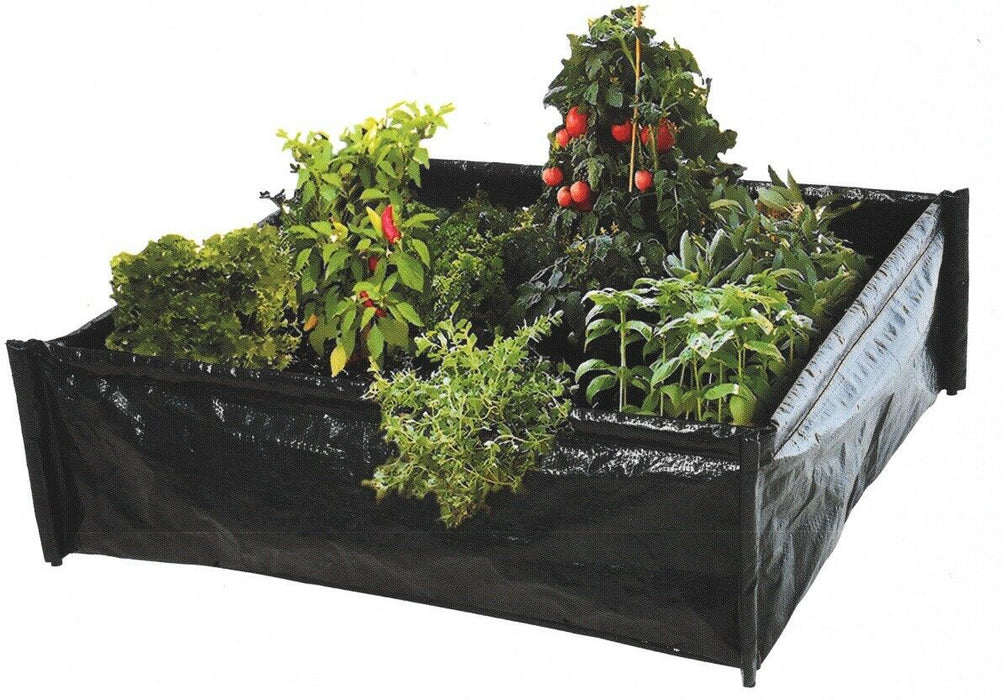 OSG 75x75x25cm Polyethylene Raised Flower Bed Large Vegetable Growing Patch