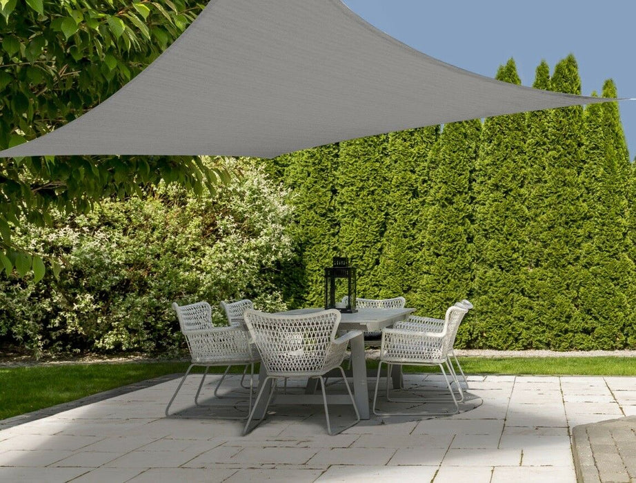 Shade Sail Outdoor Garden Patio Awning Canopy Patio Cover 3M Square Grey Parasol