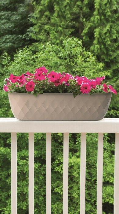 Large 48cm Long Garden Oval Planter Plant Pot Indoor / Outdoor Gloss Dark Pink