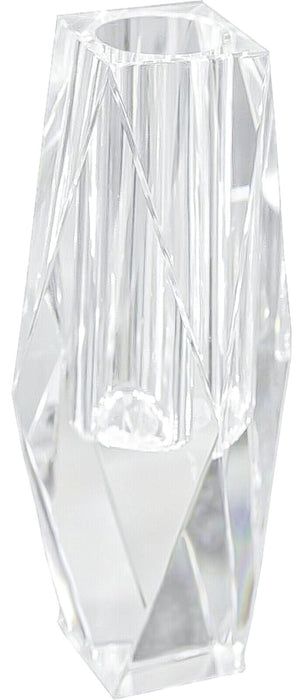 Crystal Glass Vase Clear Glass Geometric Design Decorative Flower Vase Bud Vase