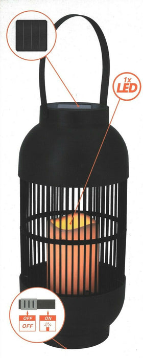 Solar Outdoor / Indoor Rattan Lights Hanging Lamp - Black / Brown Led Lamp