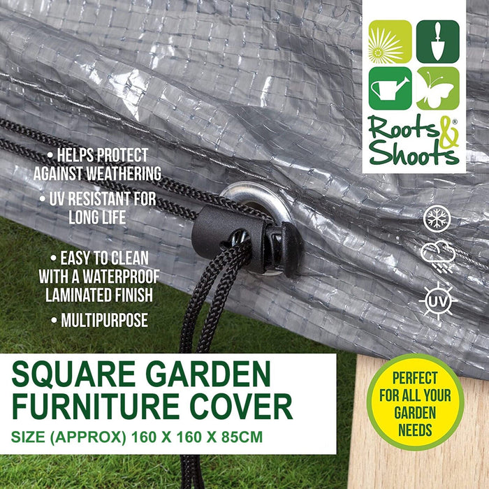 Square Garden Furniture Set Cover Heavy Duty Waterproof Outdoor Patio Cover Grey