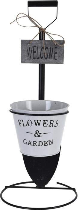 Flower Pot On Stand Decorative Raised Plant Pot Flower Display Spade Chic Design