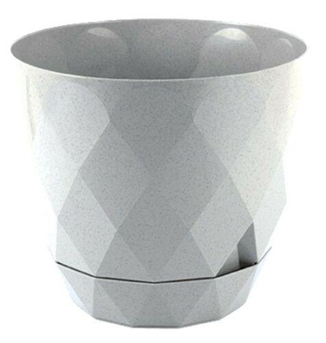 Light Grey Diamond Shape Modern Large Plant Pot Indoor / Outdoor 4.8 Litre Plant